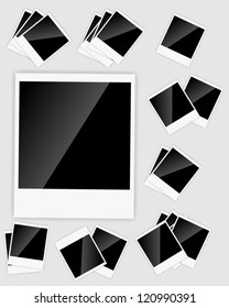 Blank  Instant photos vector  illustration