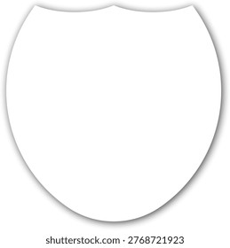 Blank Interstate Sign on white background.