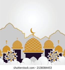 Blank islamic cover template concept design background