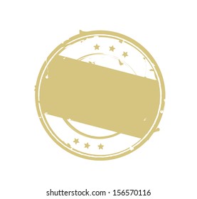 Blank isolated beige retro rubber stamp VECTOR