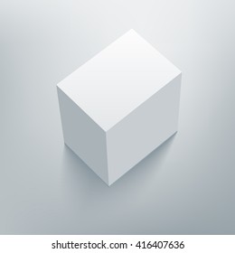 Blank isolated box mock up with shadow 4