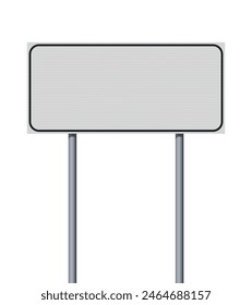 Blank Italian city entrance road sign with reflective in vector 