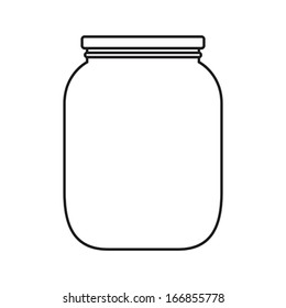 Blank jar with cap isolated on white background