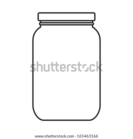 Blank jar with cap isolated on white background