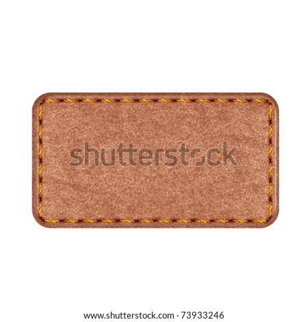 Blank jeans label isolated on white