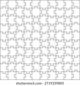 A Blank Jigsaw Puzzle Grid