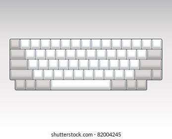 blank keyboard layout - realistic illustration