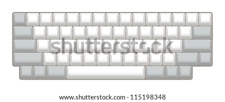 blank keyboard layout - realistic illustration
