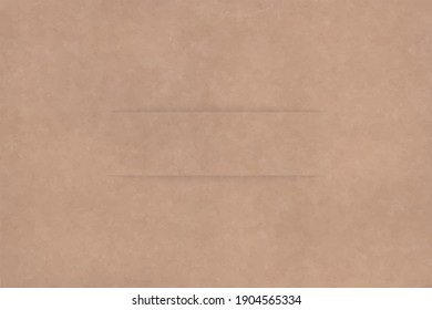 blank kraft brown paper strip line divider with realistic shadow effect, empty stock vector illustration layout for card, banner, announcement design