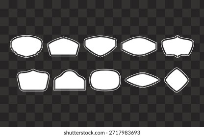 Blank Label Badge Shape Collection