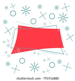 Blank Label, beautiful greetng card with red label