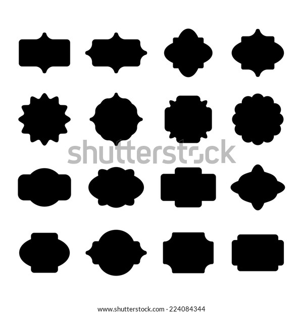 Blank Label Border Set Vector Illustration Stock Vector (Royalty Free ...