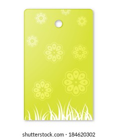 the blank label with flower pattern / the spring theme label / the label