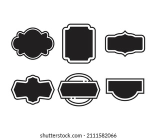 blank label frame and banner vector