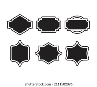 blank label frame and banner vector
