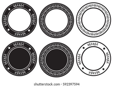 Blank label logo foliage natural design set.illustration vector