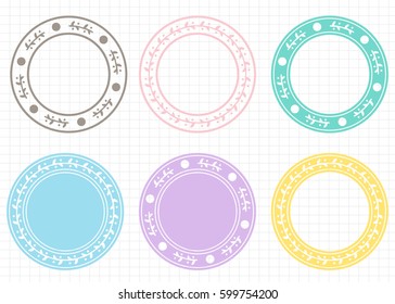 Blank label logo foliage natural design set.illustration vector