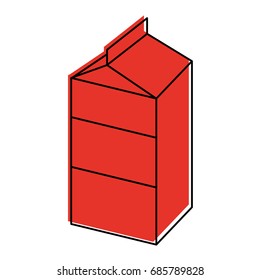 blank label milk carton icon image 