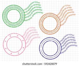 Blank label postage stamps set.illustration vector