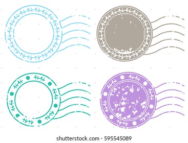 Blank label postage stamps set.illustration vector