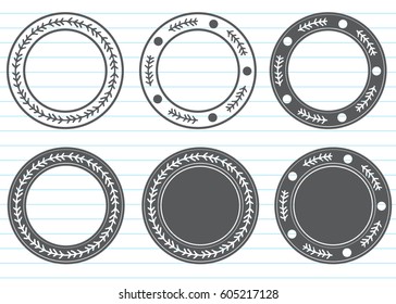 Blank label postage stamps set.illustration vector