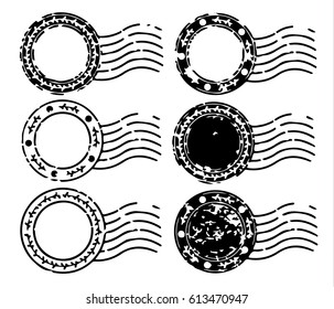 Blank label postage stamps set.illustration vector