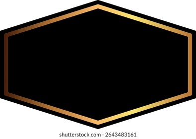 Blank label printed templates design black and gold. Promotional badge. Shopping labels. Brand sticker badge.