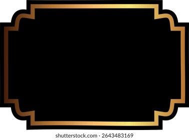 Blank label printed templates design black and gold. Promotional badge. Shopping labels. Brand sticker badge.