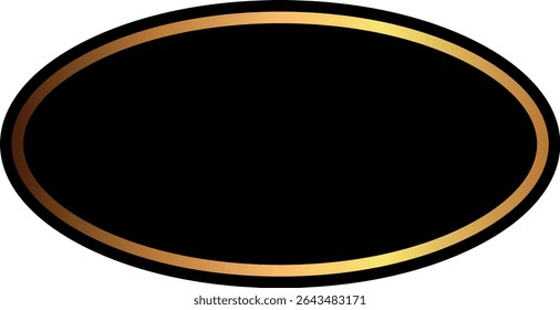 Blank label printed templates design black and gold. Promotional badge. Shopping labels. Brand sticker badge.