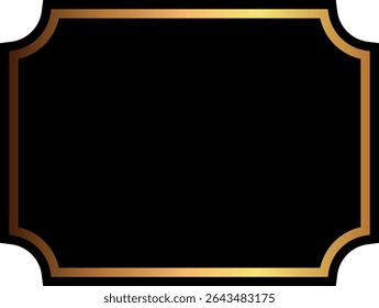 Blank label printed templates design black and gold. Promotional badge. Shopping labels. Brand sticker badge.