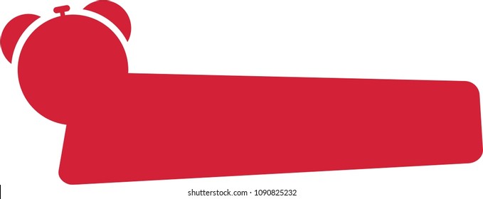 
blank label for promotion with alarm clock countdown