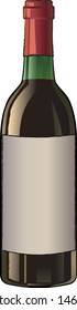 Blank label ready for personalization, this Bordeaux wine bottle has a classic shape complimented with a vintage, illustrative feel.
