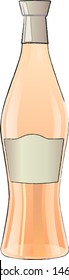 Blank label ready for personalization, this rose wine bottle from Provence has an elegant, curvy shape complimented with a vintage, illustrative feel.