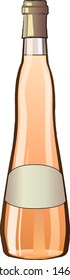 Blank label ready for personalization, this rose wine bottle from Provence has a slender shape complimented with a vintage, illustrative feel.