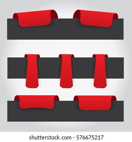 Conjunto de etiquetas en blanco - color rojo