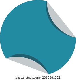 Blank Label Sticker In Geometric Shape. Torn Sticker. Flat design. Isolated Vector Set.