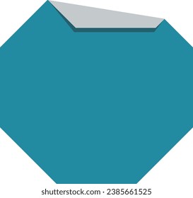 Blank Label Sticker In Geometric Shape. Torn Sticker. Flat design. Isolated Vector Set.