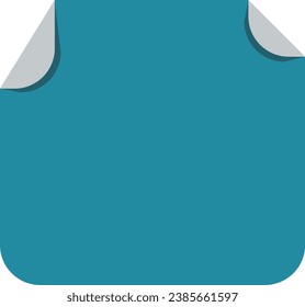 Blank Label Sticker In Geometric Shape. Torn Sticker. Flat design. Isolated Vector Set.