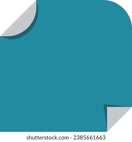 Blank Label Sticker In Geometric Shape. Torn Sticker. Flat design. Isolated Vector Set.