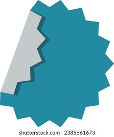 Pegatina De Etiqueta En Blanco En Forma Geométrica. Torn Sticker. Diseño plano. Conjunto de vectores aislados.