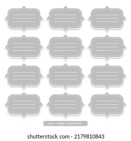 blank label template printable vector image
