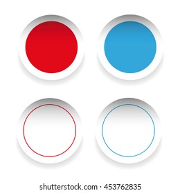 Blank labels or sticker round
