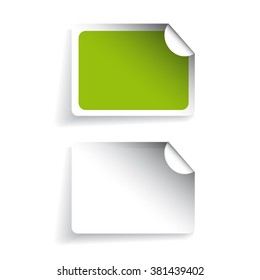 Blank labels or stickers vector