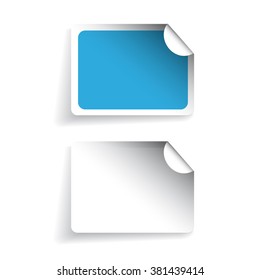 Blank labels or stickers vector