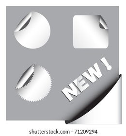 Blank labels and stickers,vector