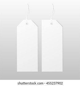 Blank labels style vector set isolated