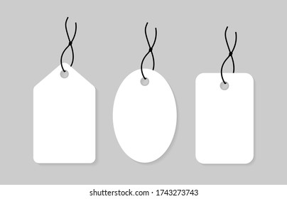 Blank labels template. Price tags set. Vector illustration