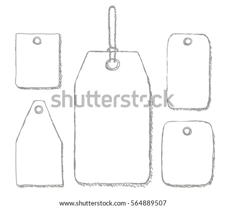 blank labels template price tags set stock vector royalty free
