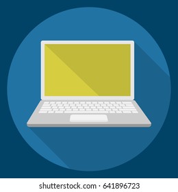 Blank laptop icon. Vector illustration