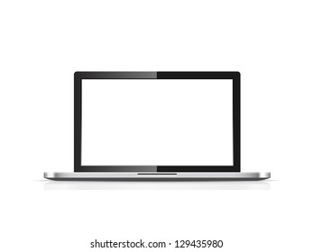 Blank laptop vector